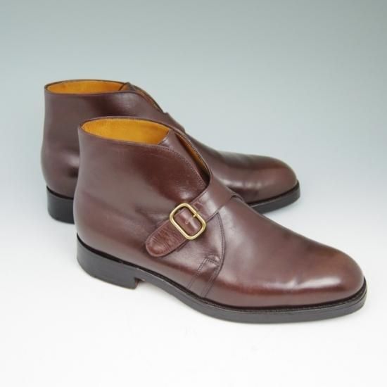 美品★ジョンロブ 7.5EE【★7595ラスト/VARESE】ジョージブーツ/カーフ/茶/JOHN LOBB★a551