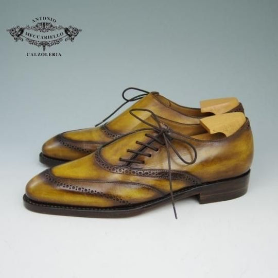 未使用★メッカリエロ UK6程度【★ハンドソーンウェルテッド製法】サイドレース MECCARIELLO★a558