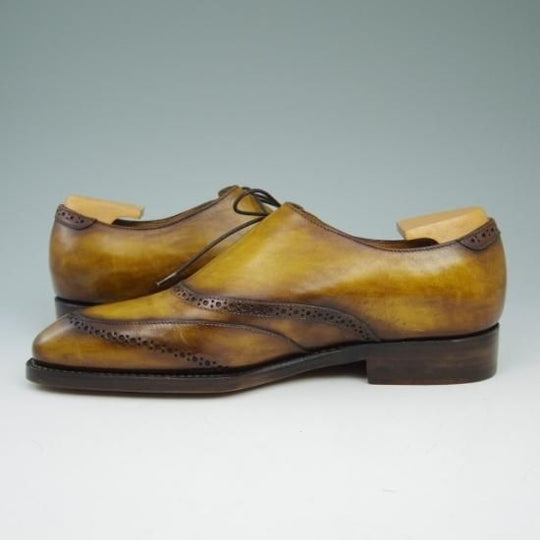 未使用★メッカリエロ UK6程度【★ハンドソーンウェルテッド製法】サイドレース MECCARIELLO★a558