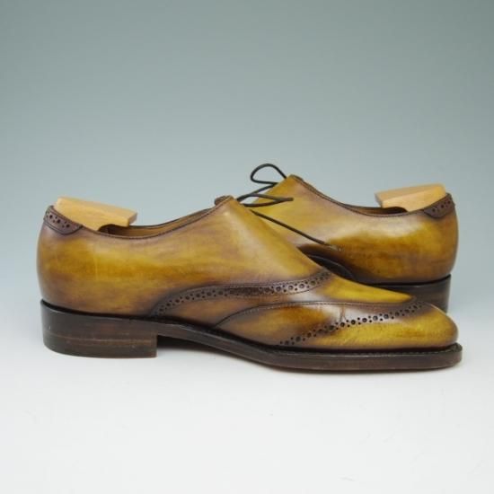 未使用★メッカリエロ UK6程度【★ハンドソーンウェルテッド製法】サイドレース MECCARIELLO★a558