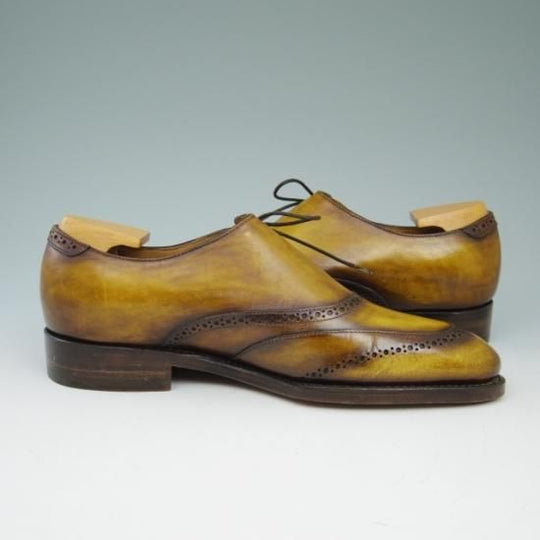 未使用★メッカリエロ UK6程度【★ハンドソーンウェルテッド製法】サイドレース MECCARIELLO★a558