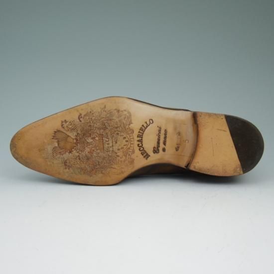 未使用★メッカリエロ UK6程度【★ハンドソーンウェルテッド製法】サイドレース MECCARIELLO★a558