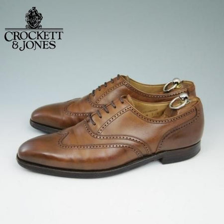 ★クロケット＆ジョーンズ 7E【★SHIPS別注/シップス】ブラインドブローグ/DRUMMOND/348ラスト/カーフ/茶/メンズ/Crockett&Jones★a561