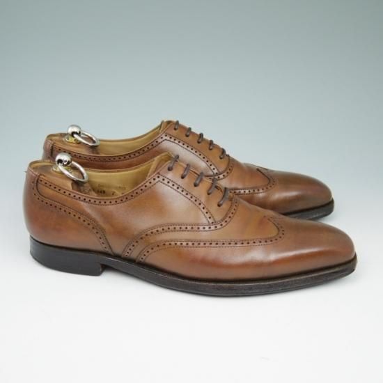 ★クロケット＆ジョーンズ 7E【★SHIPS別注/シップス】ブラインドブローグ/DRUMMOND/348ラスト/カーフ/茶/メンズ/Crockett&Jones★a561
