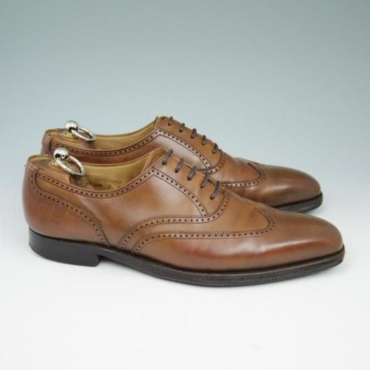 ★クロケット＆ジョーンズ 7E【★SHIPS別注/シップス】ブラインドブローグ/DRUMMOND/348ラスト/カーフ/茶/メンズ/Crockett&Jones★a561