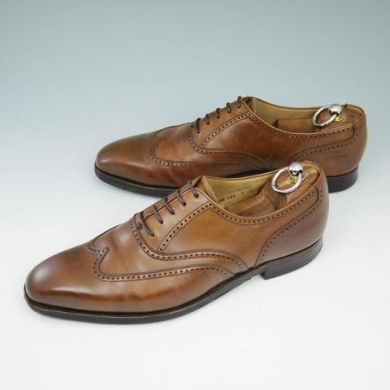 ★クロケット＆ジョーンズ 7E【★SHIPS別注/シップス】ブラインドブローグ/DRUMMOND/348ラスト/カーフ/茶/メンズ/Crockett&Jones★a561