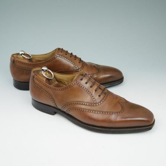 ★クロケット＆ジョーンズ 7E【★SHIPS別注/シップス】ブラインドブローグ/DRUMMOND/348ラスト/カーフ/茶/メンズ/Crockett&Jones★a561
