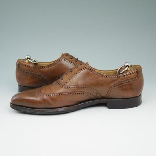 ★クロケット＆ジョーンズ 7E【★SHIPS別注/シップス】ブラインドブローグ/DRUMMOND/348ラスト/カーフ/茶/メンズ/Crockett&Jones★a561