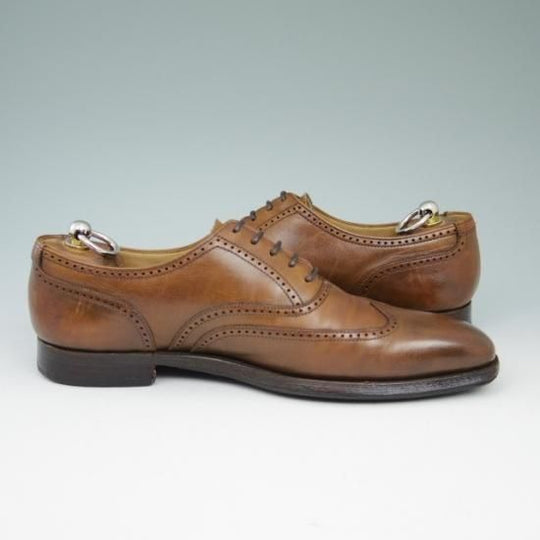 ★クロケット＆ジョーンズ 7E【★SHIPS別注/シップス】ブラインドブローグ/DRUMMOND/348ラスト/カーフ/茶/メンズ/Crockett&Jones★a561