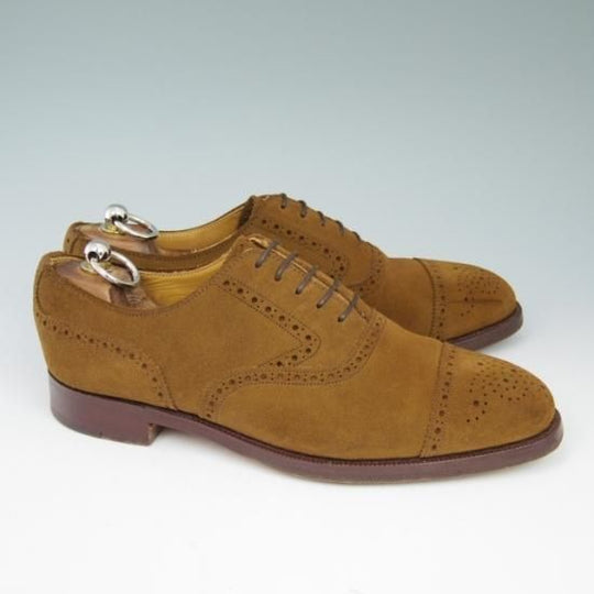 極美品★チーニー 7F【★CURZON/6184/スエード/セミブローグ】CHEANEY★a567