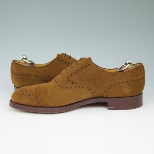 極美品★チーニー 7F【★CURZON/6184/スエード/セミブローグ】CHEANEY★a567