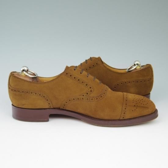 極美品★チーニー 7F【★CURZON/6184/スエード/セミブローグ】CHEANEY★a567