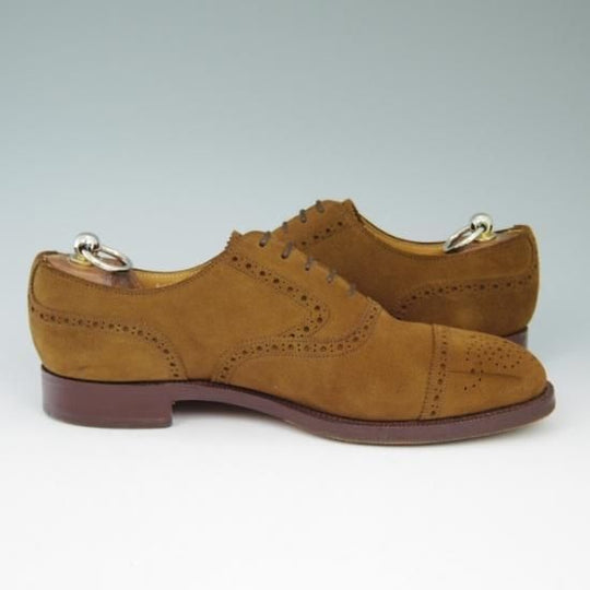 極美品★チーニー 7F【★CURZON/6184/スエード/セミブローグ】CHEANEY★a567