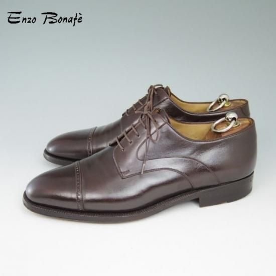 極上★エンツォボナフェ 6.5【★パンチドキャップトゥ】BEAMS別注 Enzo Bonafe★a569