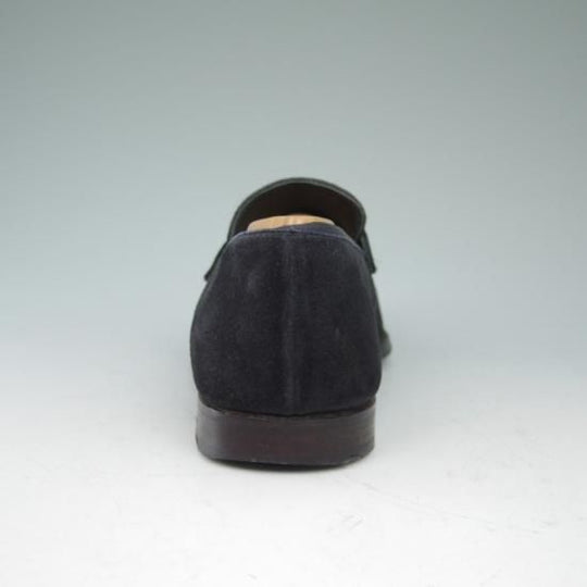 極上★クロケット＆ジョーンズ 6E【★コインローファー/スエード/紺/メンズ】Crockett＆Jones★a581