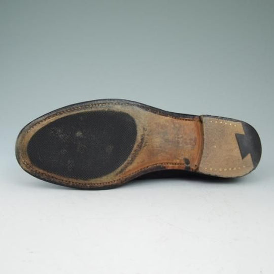 極上★クロケット＆ジョーンズ 6E【★コインローファー/スエード/紺/メンズ】Crockett＆Jones★a581