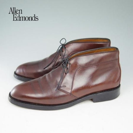 極上★(米)アレンエドモンズ 7.5E【定価15万円以上★コードバン/Chukka】チャッカブーツ/赤茶/メンズ/ALLEN EDMONDS★a587