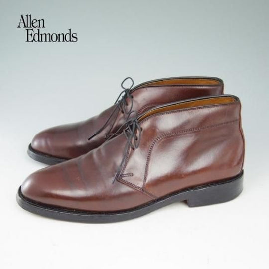 極上★(米)アレンエドモンズ 7.5E【定価15万円以上★コードバン/Chukka】チャッカブーツ/赤茶/メンズ/ALLEN EDMONDS★a587