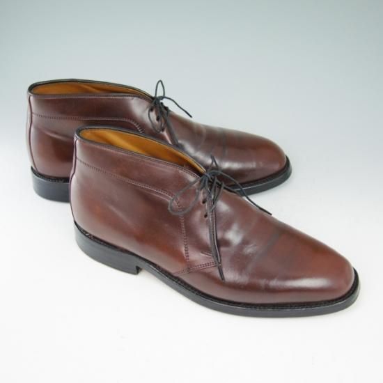 極上★(米)アレンエドモンズ 7.5E【定価15万円以上★コードバン/Chukka】チャッカブーツ/赤茶/メンズ/ALLEN EDMONDS★a587