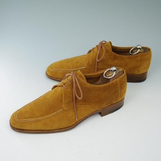 極美品★ボノーラ 6.5【★スエード/Uチップ/ハンドソーンウェルテッド】BONORA/旧ボノーラ★a598