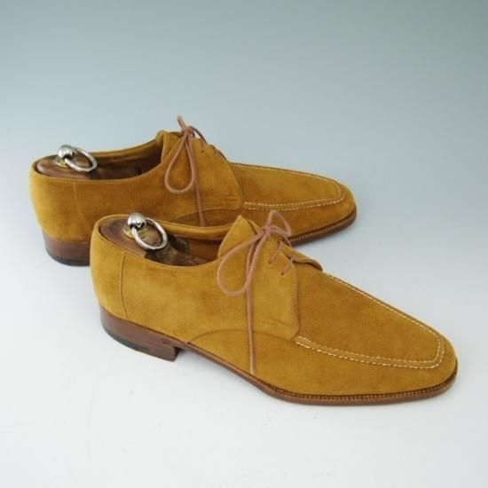 極美品★ボノーラ 6.5【★スエード/Uチップ/ハンドソーンウェルテッド】BONORA/旧ボノーラ★a598