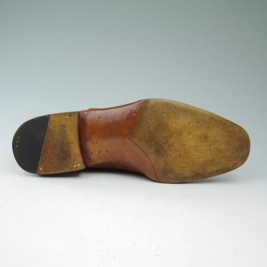 極美品★ボノーラ 6.5【★スエード/Uチップ/ハンドソーンウェルテッド】BONORA/旧ボノーラ★a598