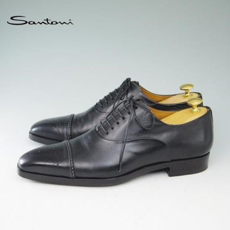極美品★サントーニ 5.5【★セミブローグ】Santoni★a599