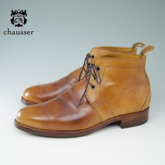極上★ショセ 42/26cm【コードバン★ナチュラル】チャッカブーツ/Chausser★a601