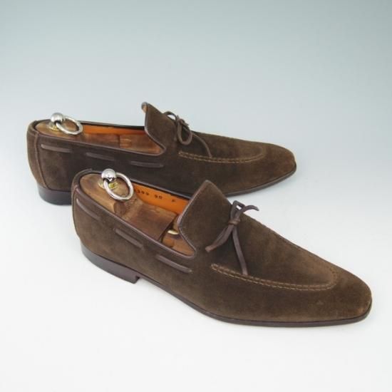 極上★サントーニ 5.5F【★リボンローファー】スエード/Santoni★a608