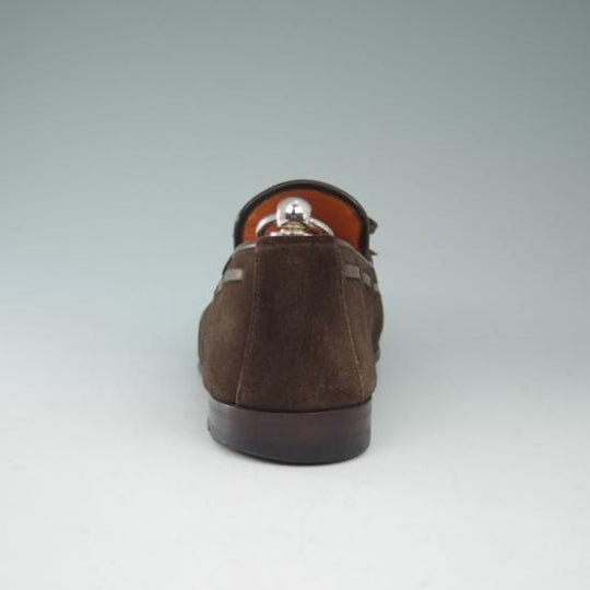 極上★サントーニ 5.5F【★リボンローファー】スエード/Santoni★a608
