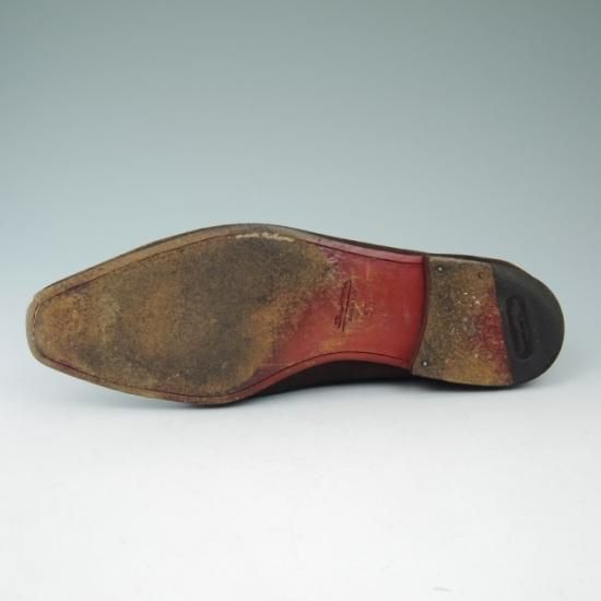 極上★サントーニ 5.5F【★リボンローファー】スエード/Santoni★a608