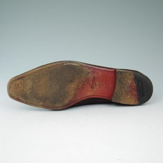 極上★サントーニ 5.5F【★リボンローファー】スエード/Santoni★a608