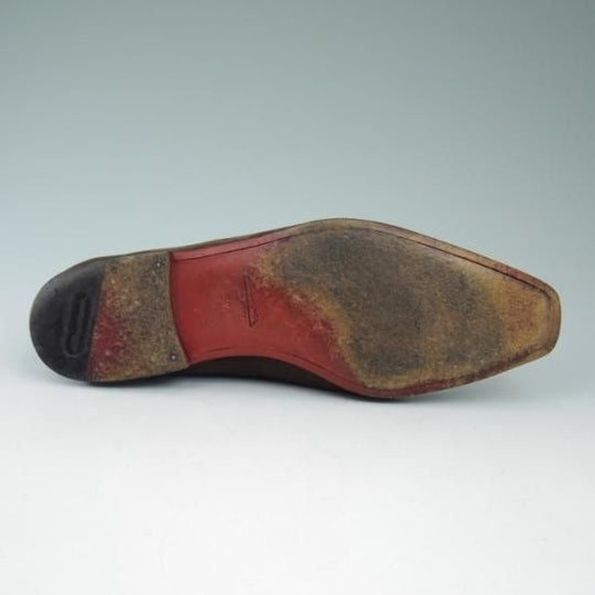 極上★サントーニ 5.5F【★リボンローファー】スエード/Santoni★a608