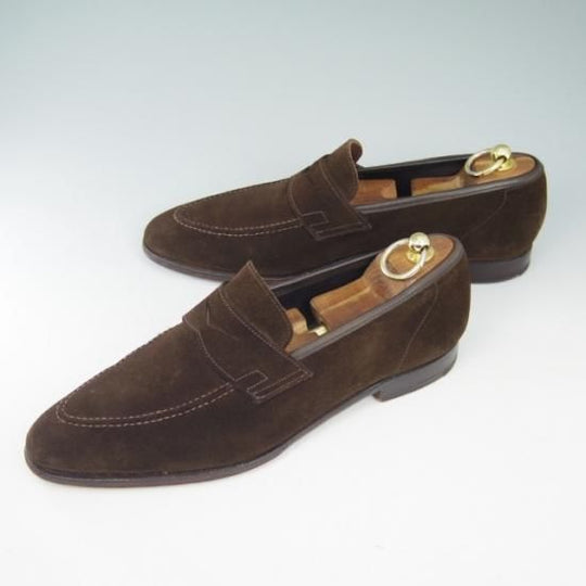 極上★クロケット&ジョーンズ 8E【★コインローファー/スエード/Trading Post別注】Crockett＆Jones★a612