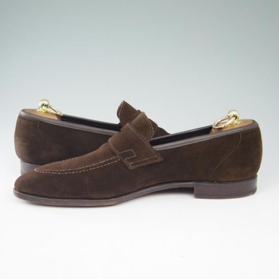 極上★クロケット&ジョーンズ 8E【★コインローファー/スエード/Trading Post別注】Crockett＆Jones★a612