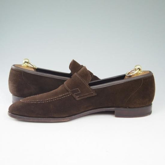 極上★クロケット&ジョーンズ 8E【★コインローファー/スエード/Trading Post別注】Crockett＆Jones★a612