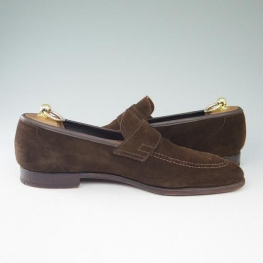 極上★クロケット&ジョーンズ 8E【★コインローファー/スエード/Trading Post別注】Crockett＆Jones★a612
