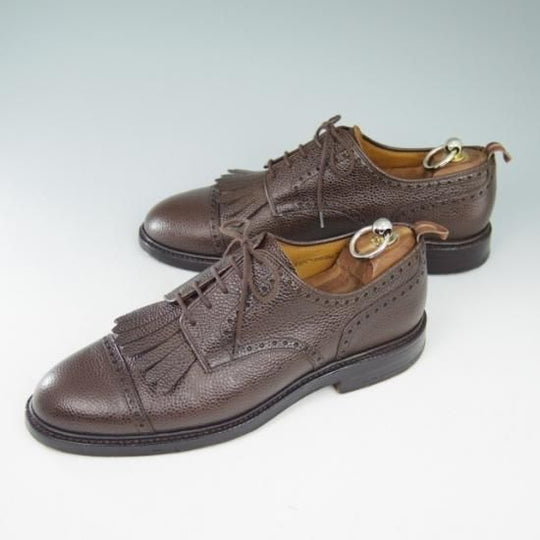 美品★クロケット&ジョーンズ UK7/US7.5D【★ブルックスブラザーズ別注/ブラックフリース】Crockett＆Jones★a613