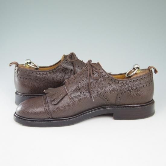 美品★クロケット&ジョーンズ UK7/US7.5D【★ブルックスブラザーズ別注/ブラックフリース】Crockett＆Jones★a613