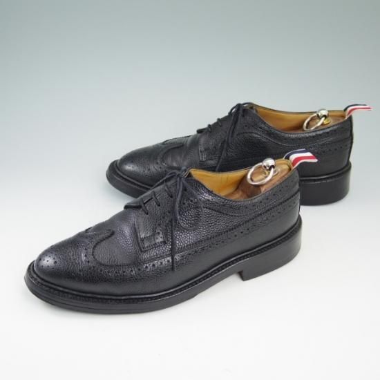 極上★トムブラウン UK7/US8【★ロングウイング/THOM BROWNE別注】シューズ靴/サンダース製/SANDERS★a628