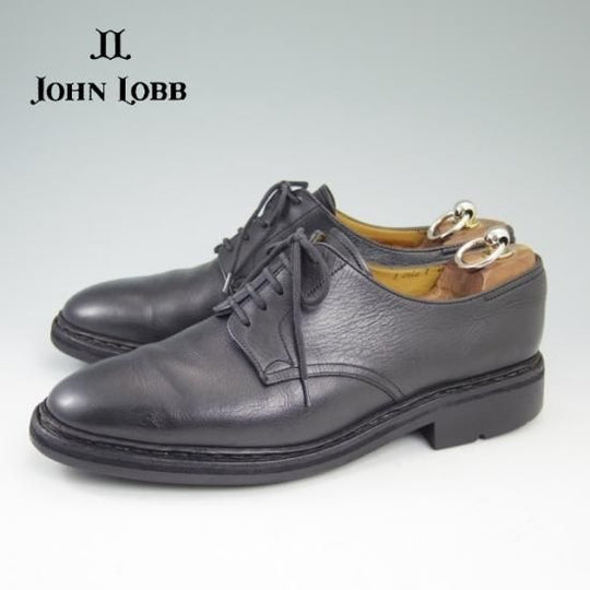 極上★ジョンロブ UK【★オスロー/OSLO】プレーントゥ/シボ革/アシュビーソール/黒/JOHN LOBB★a632