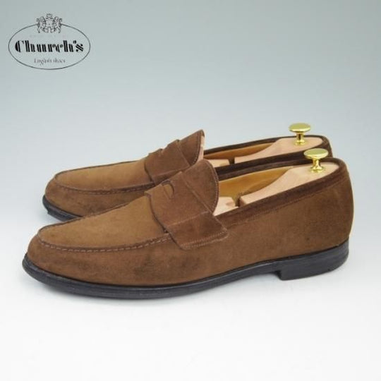 極上★チャーチ 100F/UK10【★106ラスト/コインローファー/スエード】Church's★a635