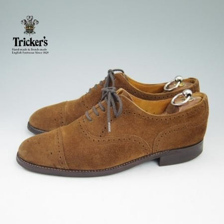 極上★トリッカーズ UK7【★スエード/セミブローグ/ダイナイトソール】Corniche By Tricker's★a637