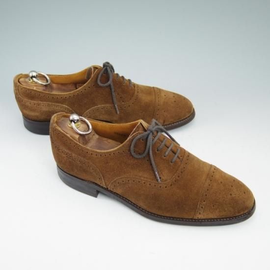 極上★トリッカーズ UK7【★スエード/セミブローグ/ダイナイトソール】Corniche By Tricker's★a637