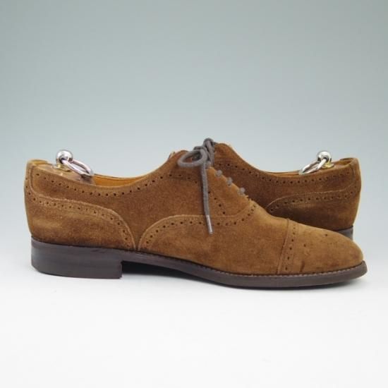 極上★トリッカーズ UK7【★スエード/セミブローグ/ダイナイトソール】Corniche By Tricker's★a637