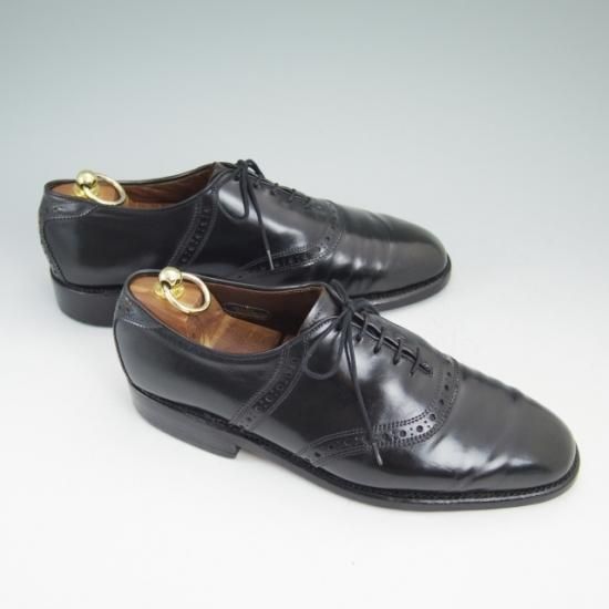 極上★(米)アレンエドモンズ 7EE【定価10万円以上★コードバン仕様/サドルシューズ】黒/メンズ/ALLEN EDMONDS★a648