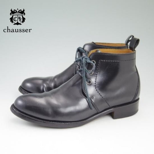 極上★ショセ 26.5cm/43【コードバン仕様★チャッカブーツ】chausser★a652
