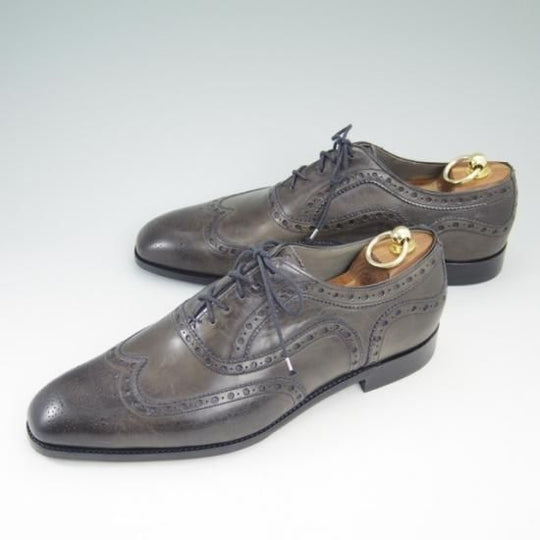 新品★バーカーブラック UK8【定13万★ARCHDALE WINGTIP】ウイングチップ/フルブローグ/BARKER BLACK★a674