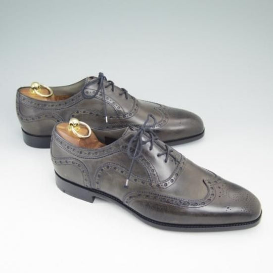 新品★バーカーブラック UK8【定13万★ARCHDALE WINGTIP】ウイングチップ/フルブローグ/BARKER BLACK★a674