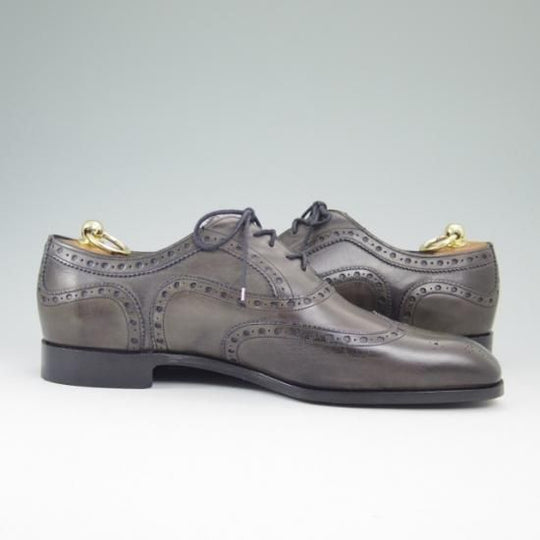 新品★バーカーブラック UK8【定13万★ARCHDALE WINGTIP】ウイングチップ/フルブローグ/BARKER BLACK★a674